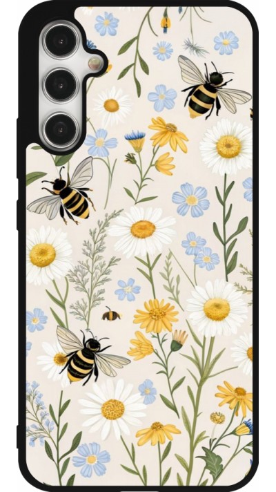 Coque Samsung Galaxy A34 5G - Silicone rigide noir Pattern bees Spring 2026