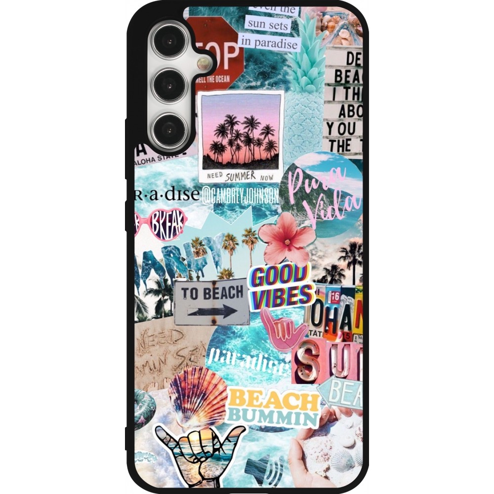 Samsung Galaxy A34 5G Case Hülle - Silikon schwarz Summer 20 collage