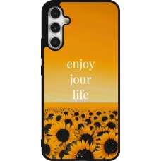 Samsung Galaxy A34 5G Case Hülle - Silikon schwarz Summer 2025 Enjoy your life