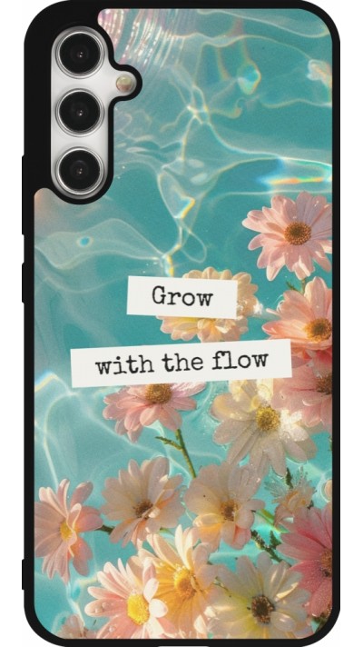 Coque Samsung Galaxy A34 5G - Silicone rigide noir Summer 2025 Grow with the flow
