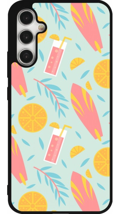 Coque Samsung Galaxy A34 5G - Silicone rigide noir Summer 2025 Pattern citron