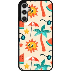 Coque Samsung Galaxy A34 5G - Silicone rigide noir Summer 2025 Pattern soleil