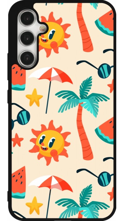Coque Samsung Galaxy A34 5G - Silicone rigide noir Summer 2025 Pattern soleil