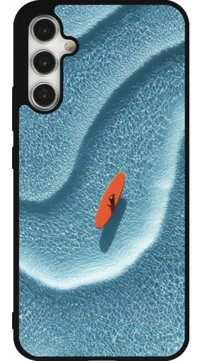 Samsung Galaxy A34 5G Case Hülle - Silikon schwarz Orange surf Summer 2026