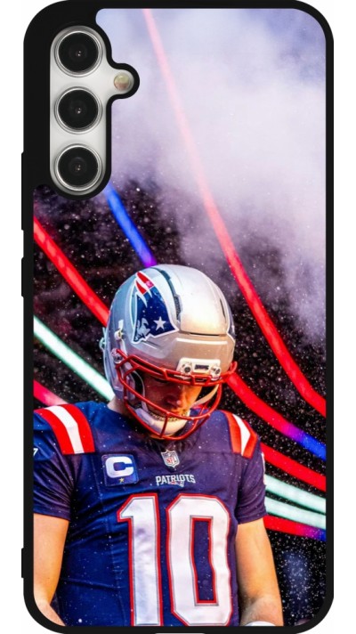 Coque Samsung Galaxy A34 5G - Silicone rigide noir Super Bowl 26 Patriots 3