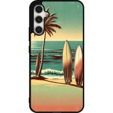 Samsung Galaxy A34 5G Case Hülle - Silikon schwarz Surf Paradise
