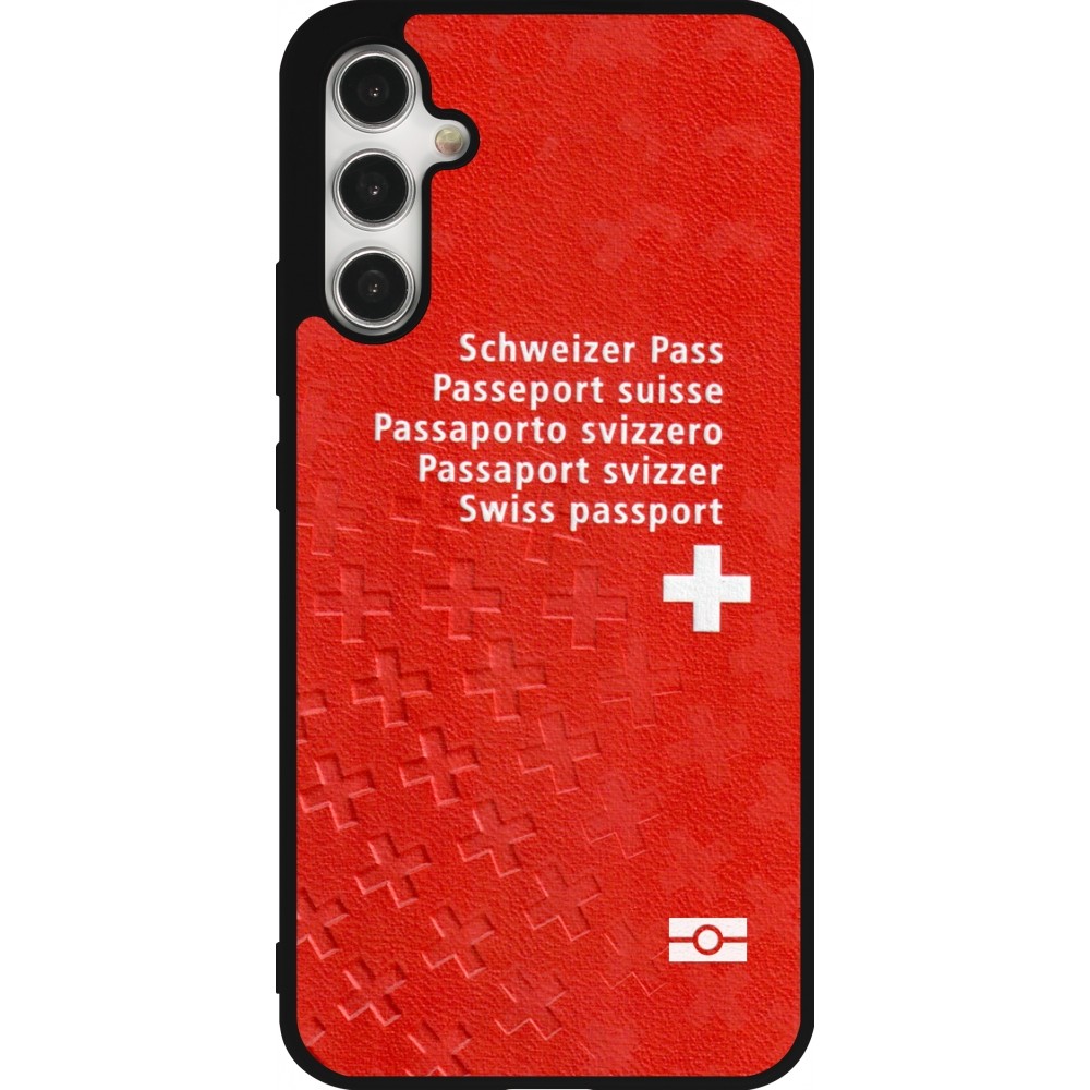 Samsung Galaxy A34 5G Case Hülle - Silikon schwarz Swiss Passport