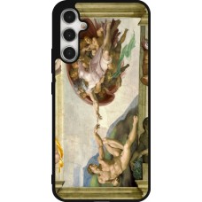 Coque Samsung Galaxy A34 5G - Silicone rigide noir Tableau art - La Création d’Adam - Michel-Ange