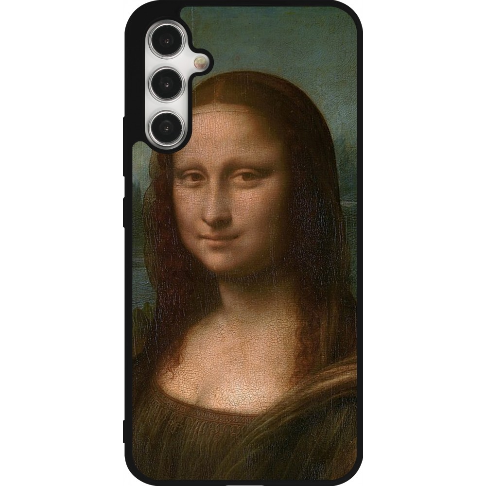Coque Samsung Galaxy A34 5G - Silicone rigide noir Tableau art - La Joconde - Léonard de Vinci