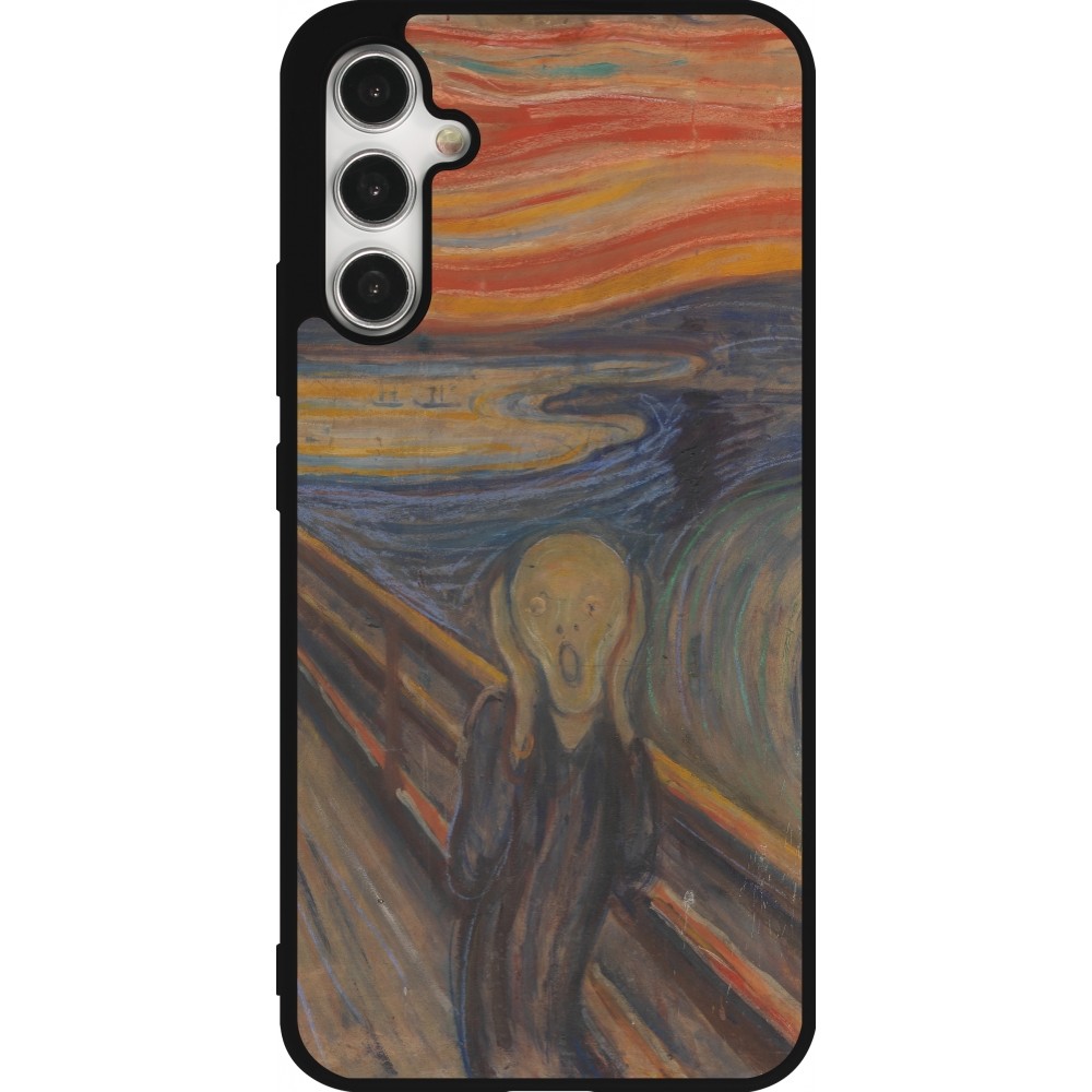 Coque Samsung Galaxy A34 5G - Silicone rigide noir Tableau art - Le Cri - Edvard Munch