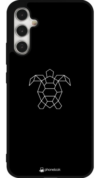 Coque Samsung Galaxy A34 5G - Silicone rigide noir Turtles lines on black