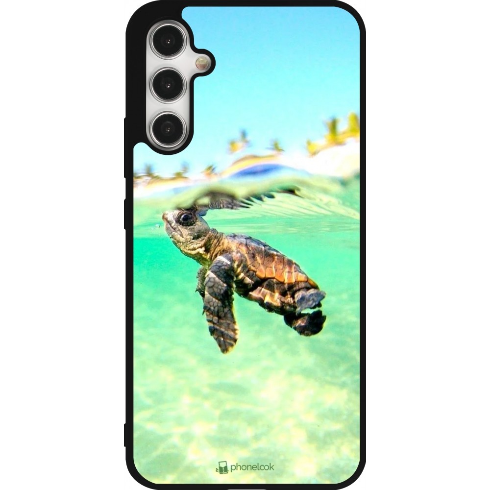 Samsung Galaxy A34 5G Case Hülle - Silikon schwarz Turtle Underwater