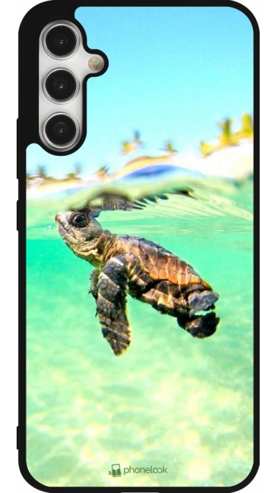 Coque Samsung Galaxy A34 5G - Silicone rigide noir Turtle Underwater