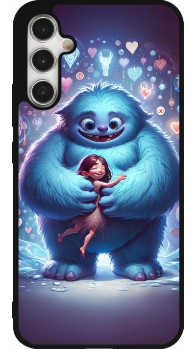 Coque Samsung Galaxy A34 5G - Silicone rigide noir Valentine 2024 Fluffy Love