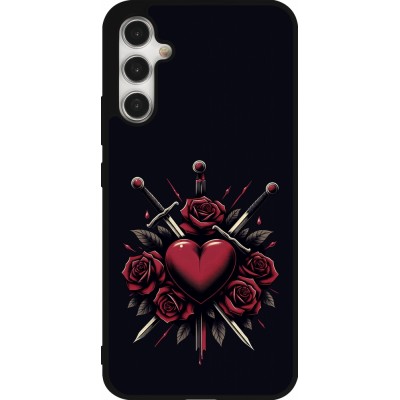 Samsung Galaxy A34 5G Case Hülle - Silikon schwarz Valentine 2024 gothic love