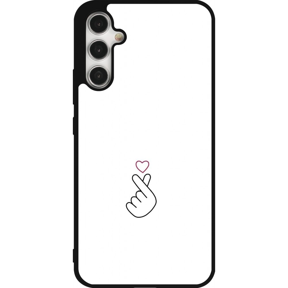 Coque Samsung Galaxy A34 5G - Silicone rigide noir Valentine 2024 heart by Millennials
