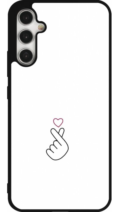 Coque Samsung Galaxy A34 5G - Silicone rigide noir Valentine 2024 heart by Millennials