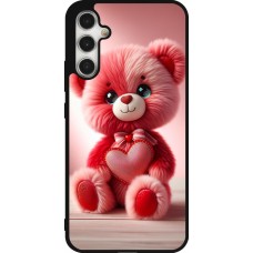 Coque Samsung Galaxy A34 5G - Silicone rigide noir Valentine 2024 Ourson rose