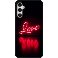 Coque Samsung Galaxy A34 5G - Silicone rigide noir Valentine 2025 Neon Love