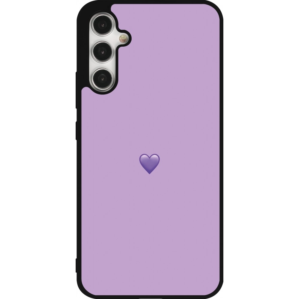 Samsung Galaxy A34 5G Case Hülle - Silikon schwarz Valentine 2023 purpule single heart