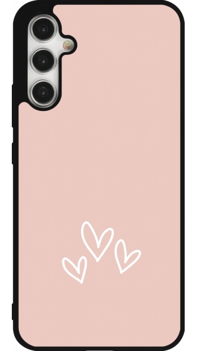 Samsung Galaxy A34 5G Case Hülle - Silikon schwarz Valentine 2023 three minimalist hearts