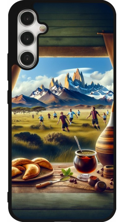 Samsung Galaxy A34 5G Case Hülle - Silikon schwarz Argentinische Vibes