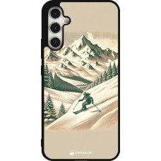 Coque Samsung Galaxy A34 5G - Silicone rigide noir Vintage Ski Mountain
