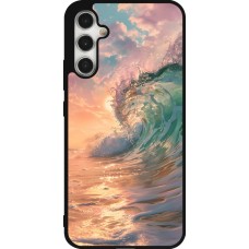 Coque Samsung Galaxy A34 5G - Silicone rigide noir Wave Sunset