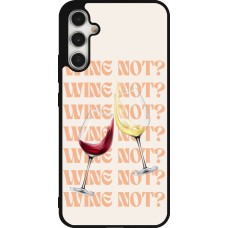 Coque Samsung Galaxy A34 5G - Silicone rigide noir Wine not