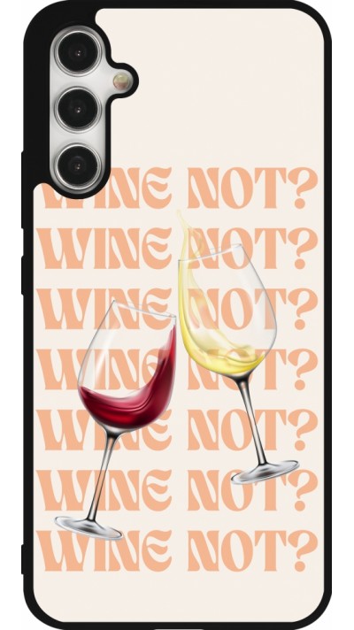 Samsung Galaxy A34 5G Case Hülle - Silikon schwarz Wine not