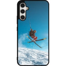 Coque Samsung Galaxy A34 5G - Silicone rigide noir Winter 22 Ski Jump
