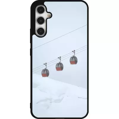 Samsung Galaxy A34 5G Case Hülle - Silikon schwarz Winter 22 ski lift