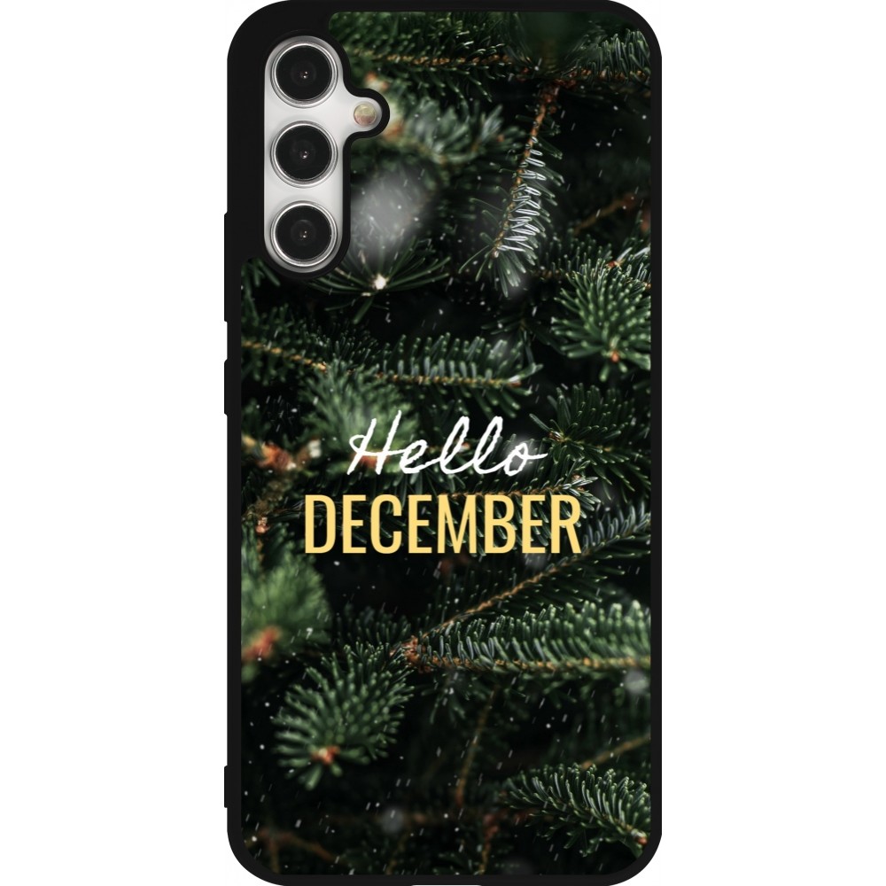 Samsung Galaxy A34 5G Case Hülle - Silikon schwarz Winter 25 Winter hello december