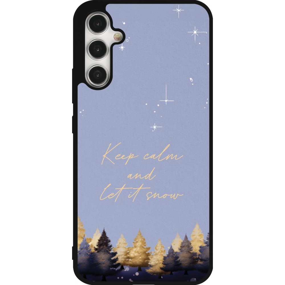 Samsung Galaxy A34 5G Case Hülle - Silikon schwarz Winter 25 Winter illustration of trees