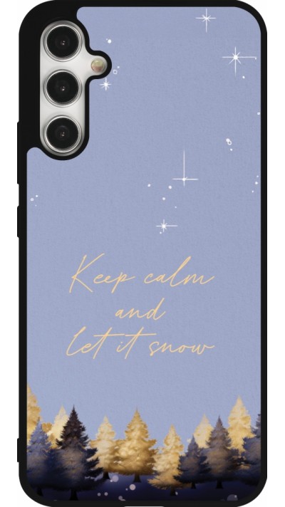 Samsung Galaxy A34 5G Case Hülle - Silikon schwarz Winter 25 Winter illustration of trees