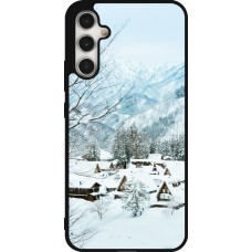Samsung Galaxy A34 5G Case Hülle - Silikon schwarz Winter 25 Winter snowy landscape