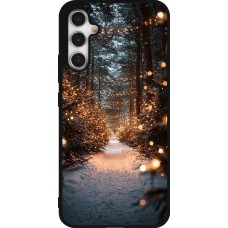 Samsung Galaxy A34 5G Case Hülle - Silikon schwarz Winter 25 Winter snowy road