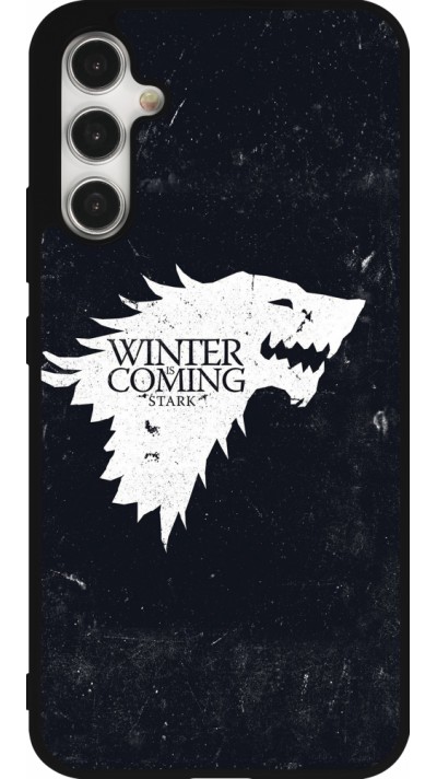 Coque Samsung Galaxy A34 5G - Silicone rigide noir Winter is coming Stark