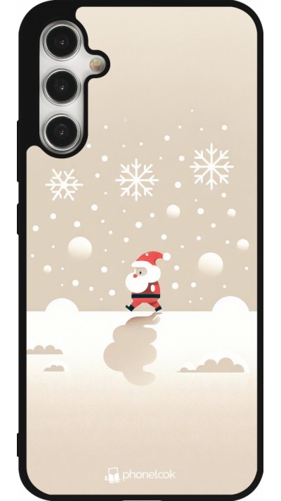 Coque Samsung Galaxy A34 5G - Silicone rigide noir Noël 2023 Minimalist Santa