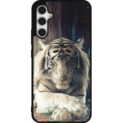 Samsung Galaxy A34 5G Case Hülle - Silikon schwarz Zen Tiger