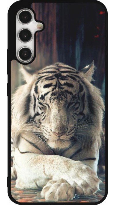Coque Samsung Galaxy A34 5G - Silicone rigide noir Zen Tiger