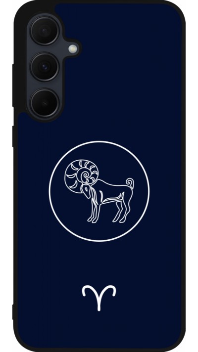 Coque Samsung Galaxy A35 5G - Silicone rigide noir Astrologie Bélier
