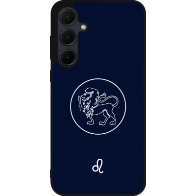 Coque Samsung Galaxy A35 5G - Silicone rigide noir Astrologie Lion