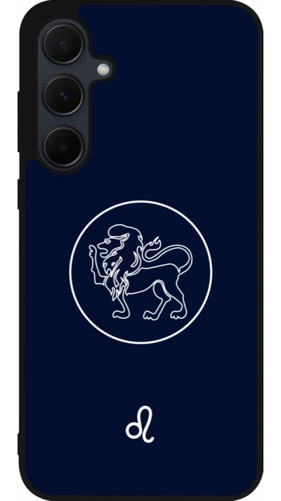 Coque Samsung Galaxy A35 5G - Silicone rigide noir Astrologie Lion