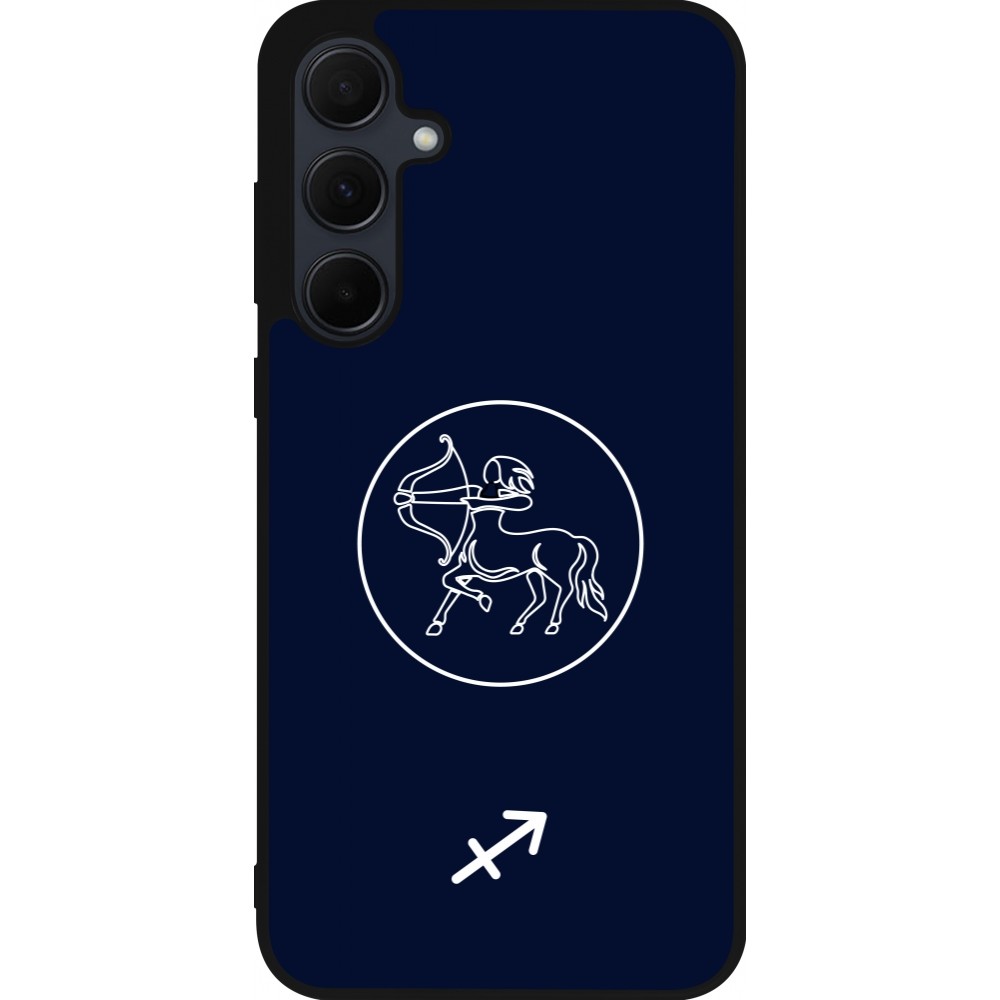 Coque Samsung Galaxy A35 5G - Silicone rigide noir Astrologie Sagittaire