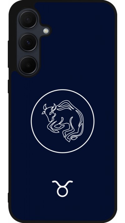 Coque Samsung Galaxy A35 5G - Silicone rigide noir Astrologie Taureau