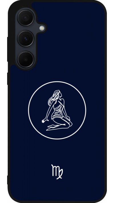 Coque Samsung Galaxy A35 5G - Silicone rigide noir Astrologie Vierge