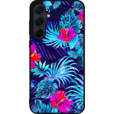 Samsung Galaxy A35 5G Case Hülle - Silikon schwarz Blue Forest