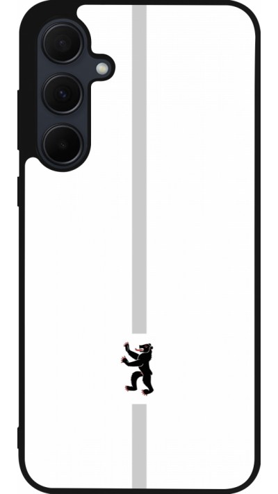 Coque Samsung Galaxy A35 5G - Silicone rigide noir Canton AI blanc