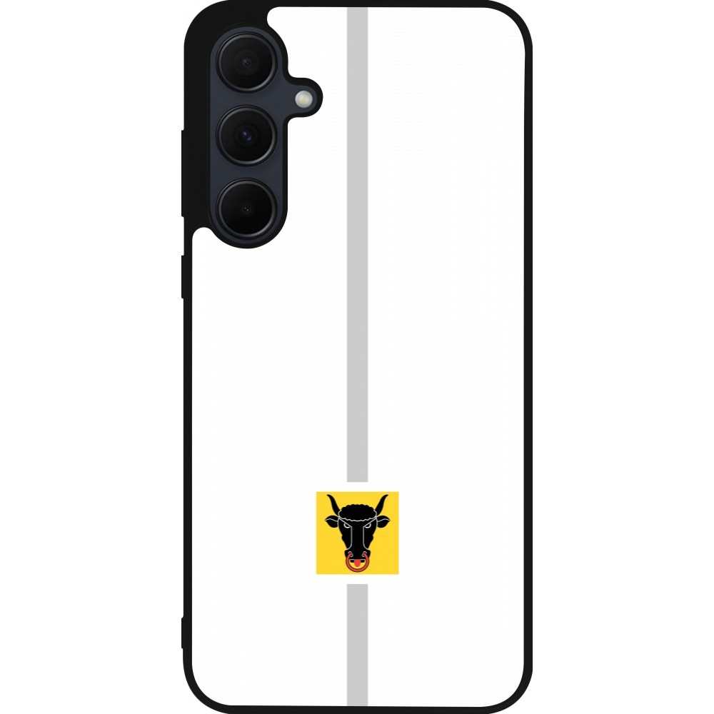 Samsung Galaxy A35 5G Case Hülle - Silikon schwarz Kanton UR weiss